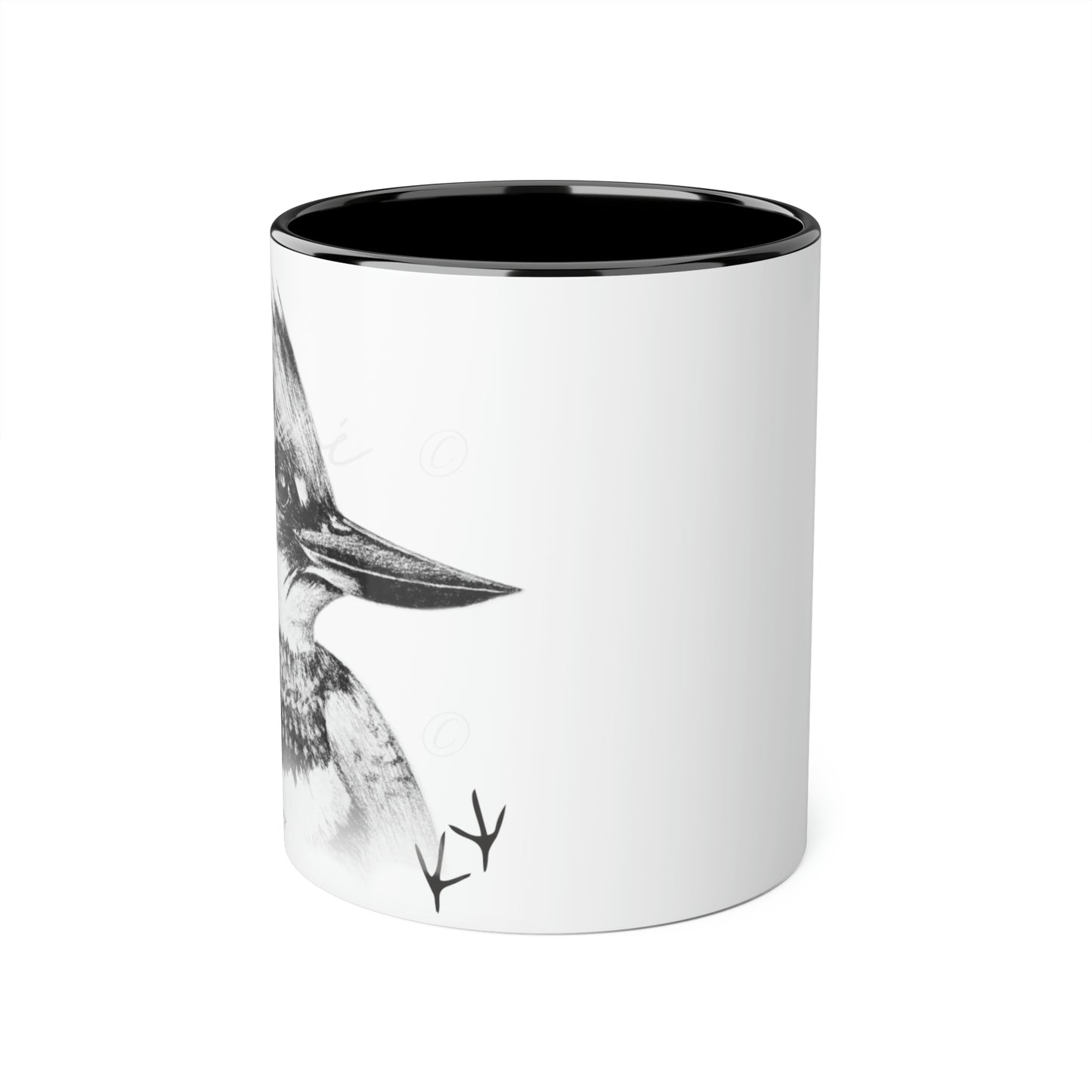 Belted Kingfisher Ceramic Coffee Mug
