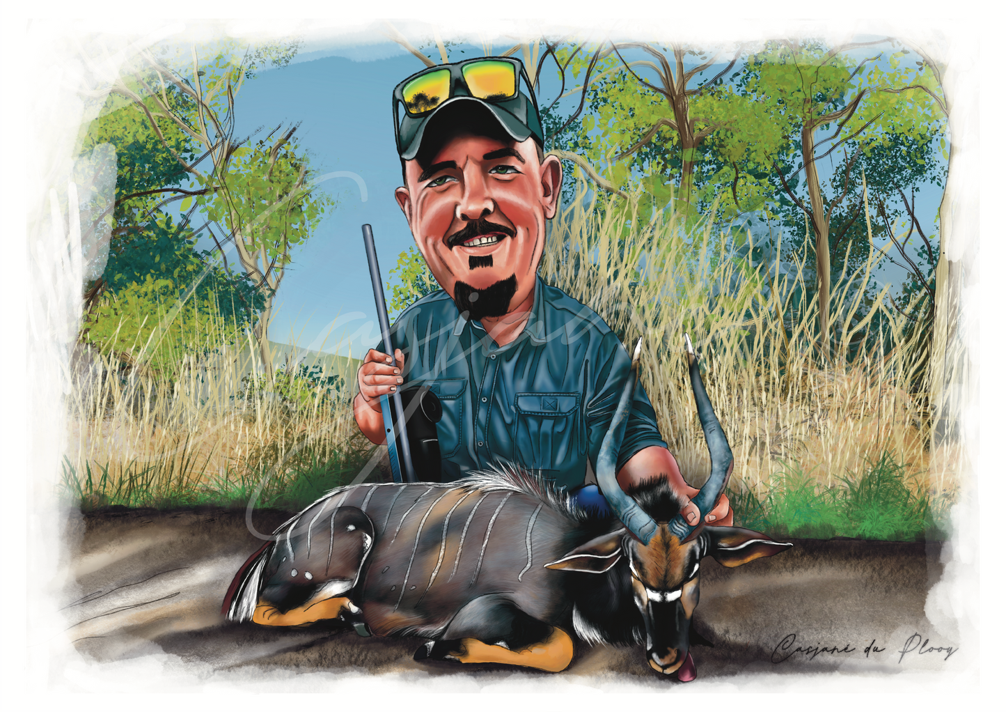 Personalized Hunting Caricatures