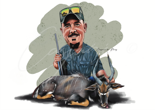 Personalized Hunting Caricatures