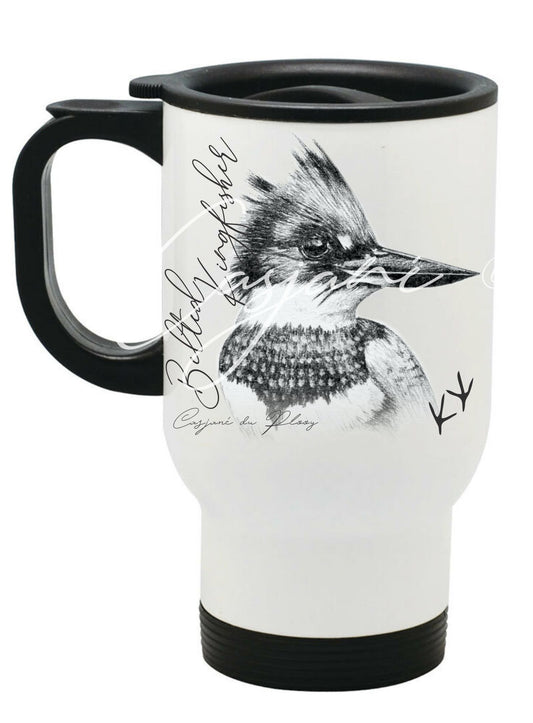 Belted Kingfisher Stainless Steel Travel Mug