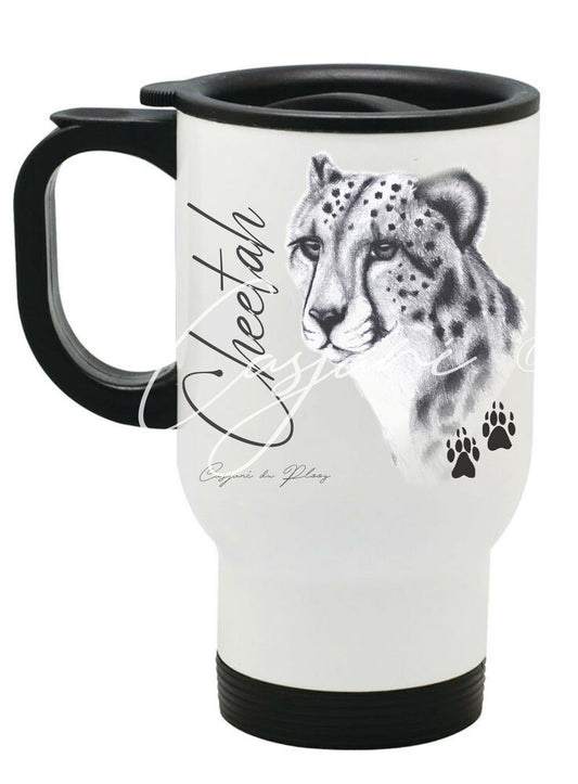Cheetah Stainless Steel Travel Mug