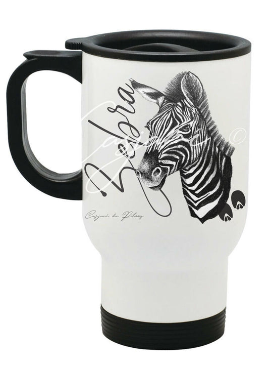 Zebra Stainless Steel Travel Mug